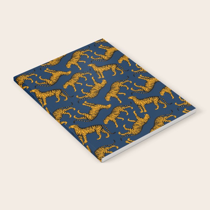 Tigers (Navy Blue and Marigold) Notebook Gallery Image 1