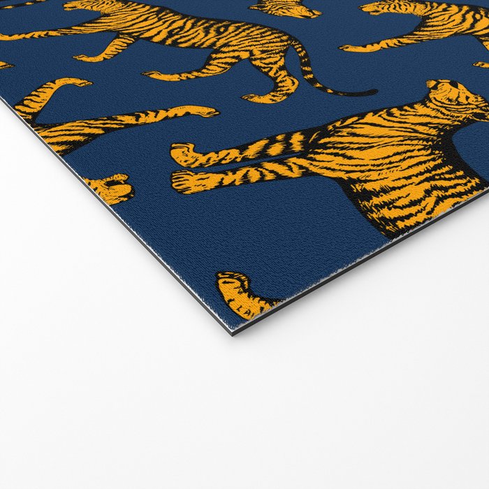 Tigers (Navy Blue and Marigold) Welcome Mat Gallery Image 2