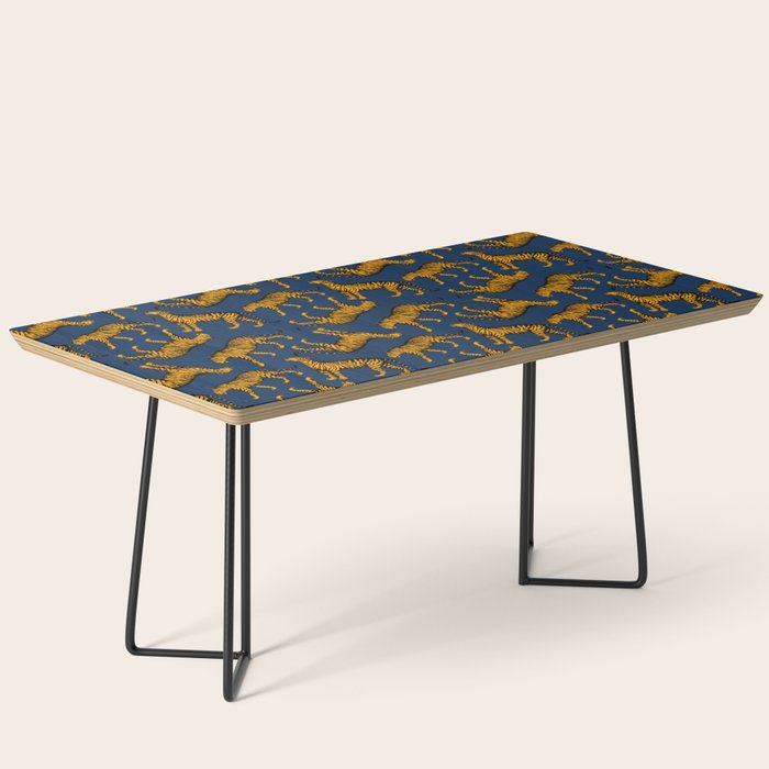 Tigers (Navy Blue and Marigold) Coffee Table Gallery Image 1