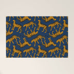 Tigers (Navy Blue and Marigold) Welcome Mat Gallery Image 1