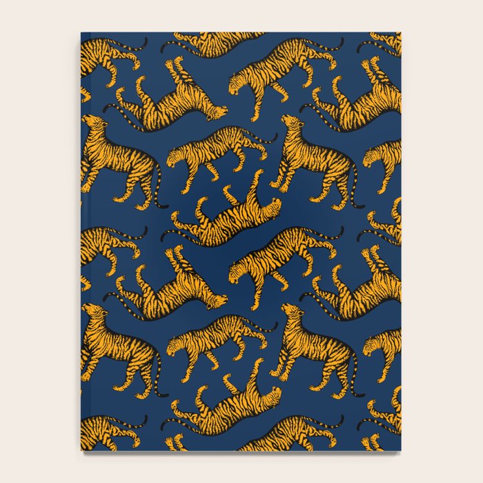 Tigers (Navy Blue and Marigold) Notebook Gallery Image 4