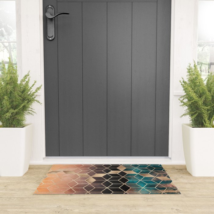 Ombre Dream Cubes Welcome Mat Gallery Image 3