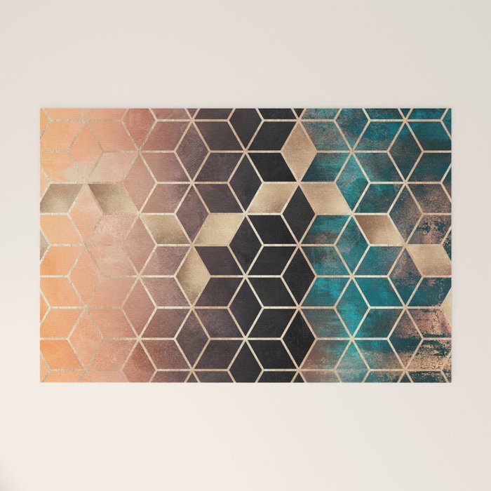 Ombre Dream Cubes Welcome Mat Gallery Image 1