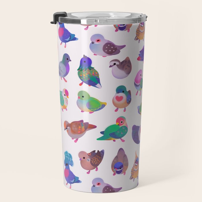 Wild pigeon - light Travel Mug Gallery Image 3