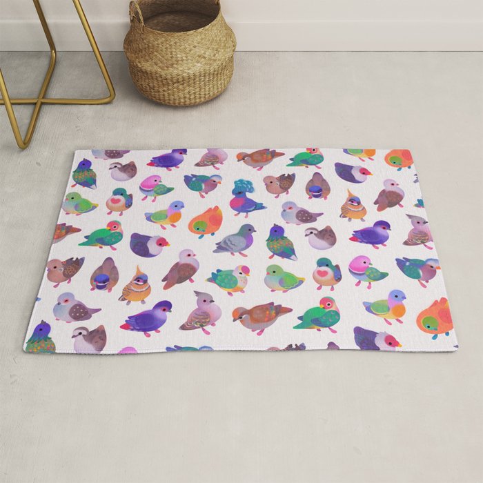 Wild pigeon - light Rug Gallery Image 1