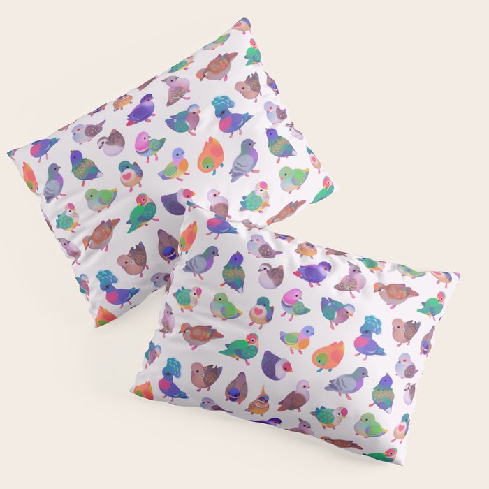 Wild pigeon - light Pillow Sham Gallery Image 1