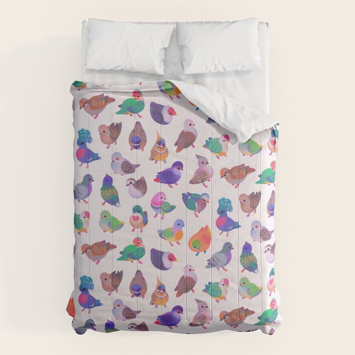 Wild pigeon - light Comforter Gallery Image 1