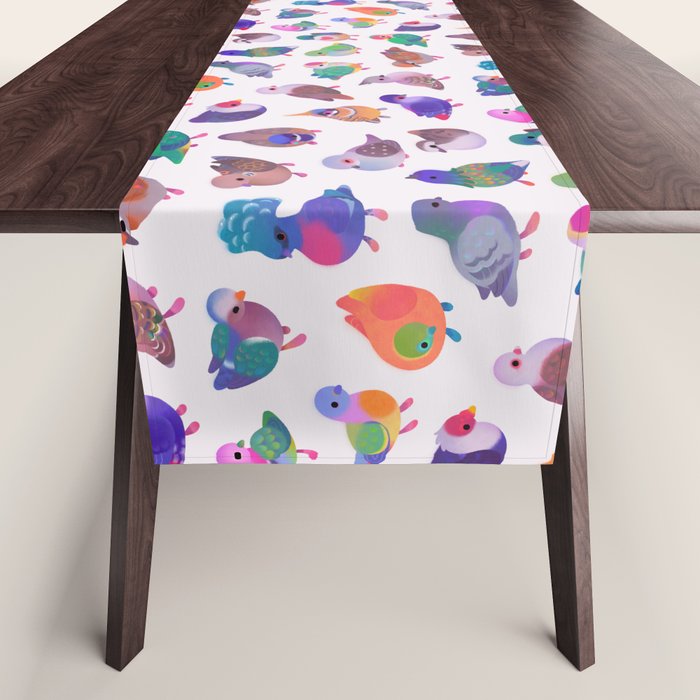 Wild pigeon - light Table Runner Gallery Image 1