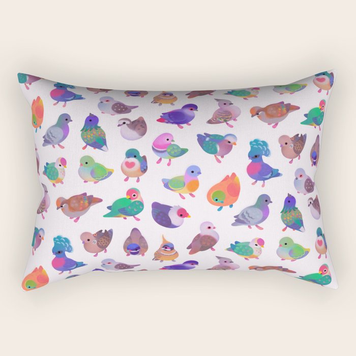 Wild pigeon - light Rectangular Pillow Gallery Image 2