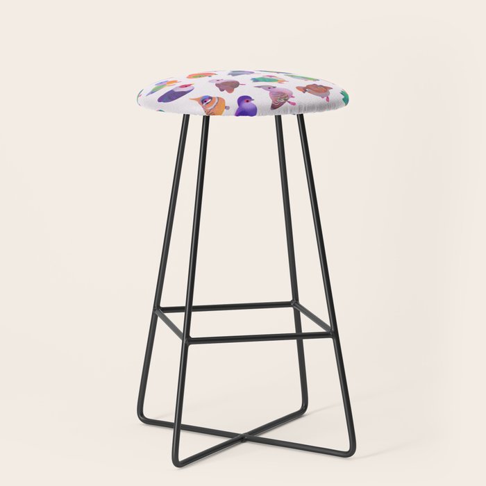 Wild pigeon - light Stool Gallery Image 1
