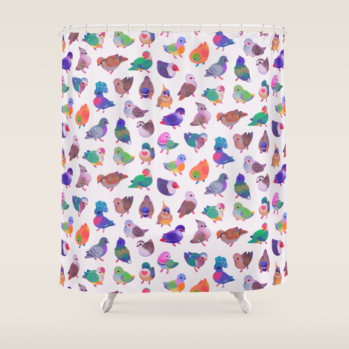 Wild pigeon - light Shower Curtain Gallery Image 1