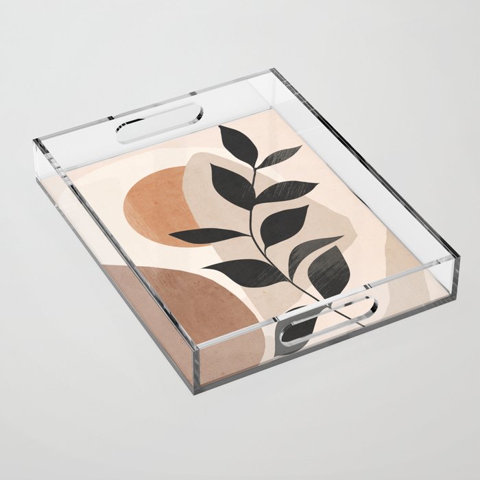 Minimal Abstract Art Plant 4 Acrylic Tray Gallery Image 1