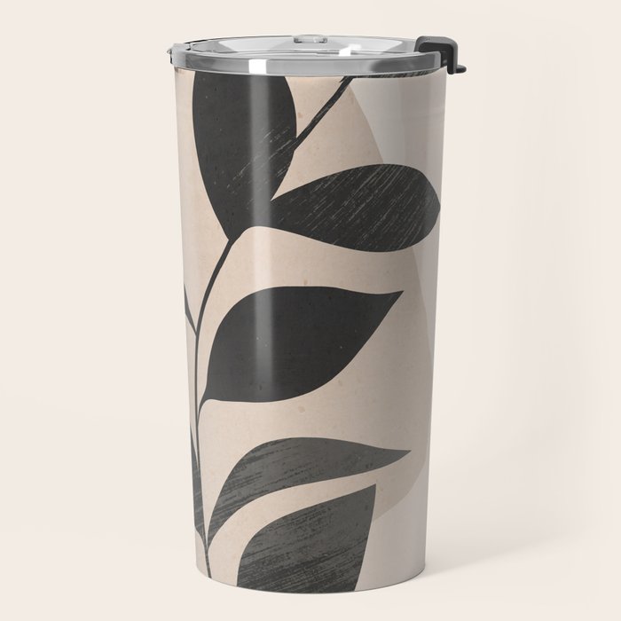 Minimal Abstract Art Plant 4 Travel Mug Gallery Image 2