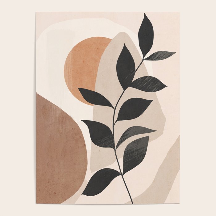 Minimal Abstract Art Plant 4 Poster Gallery Image 1