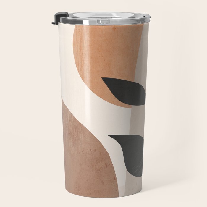 Minimal Abstract Art Plant 4 Travel Mug Gallery Image 3