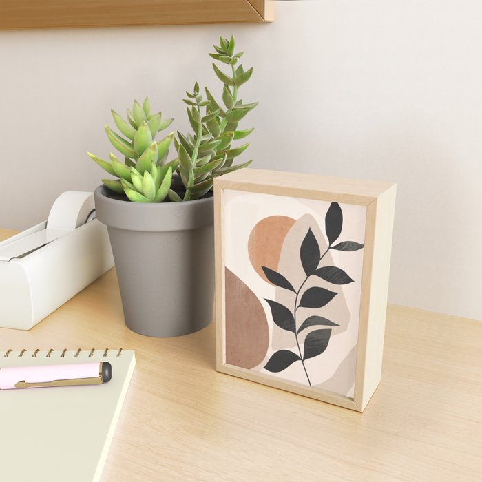Minimal Abstract Art Plant 4 Mini Art Print Gallery Image 2