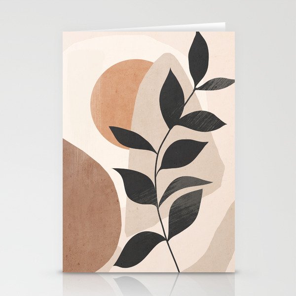 Minimal Abstract Art Plant 4 Stationery Card Gallery Image 1