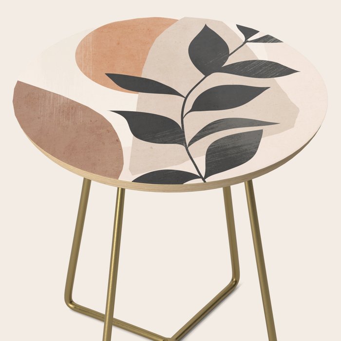 Minimal Abstract Art Plant 4 Side Table Gallery Image 2