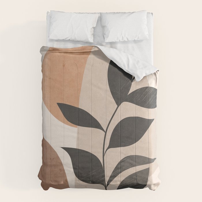 Minimal Abstract Art Plant 4 Comforter Gallery Image 6
