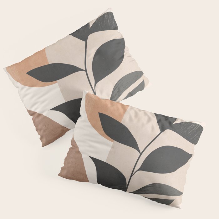 Minimal Abstract Art Plant 4 Pillow Sham Gallery Image 1