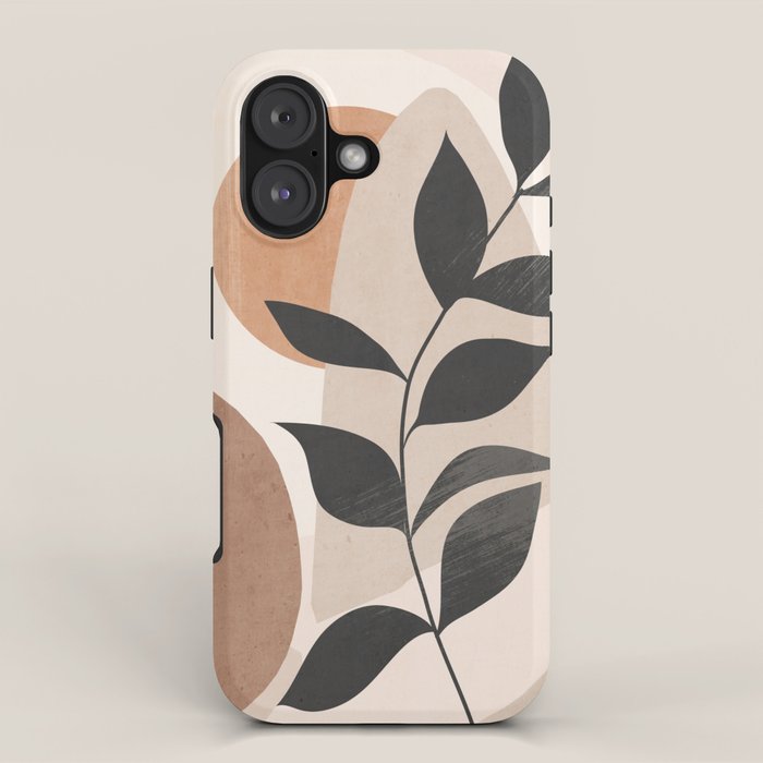 Minimal Abstract Art Plant 4 iPhone Case Gallery Image 1