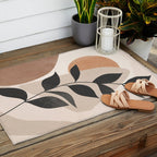 Minimal Abstract Art Plant 4 Outdoor Rug Gallery Image 2