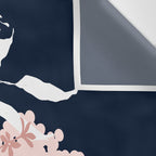 Festive, Wildflowers, Floral Print, Navy Blue and Pink Wall Tapestry Gallery Image 3