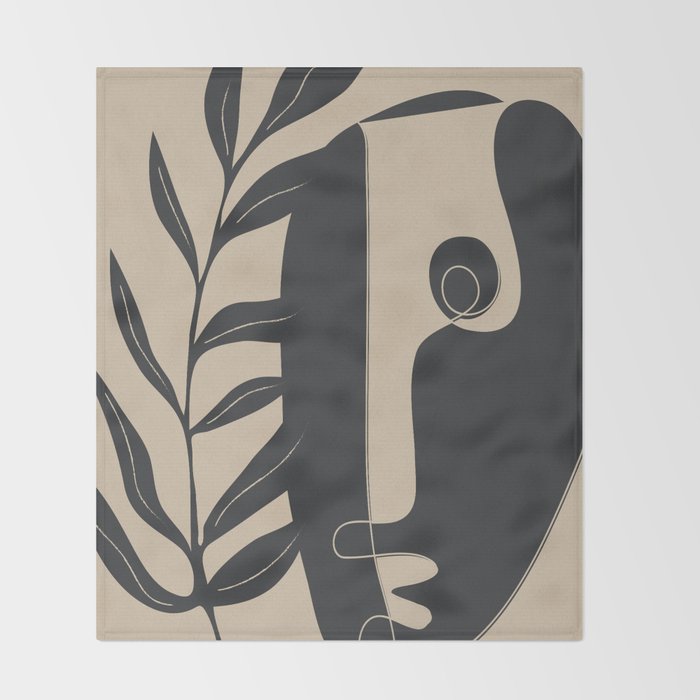 Abstract Mask Throw Blanket Gallery Image 2