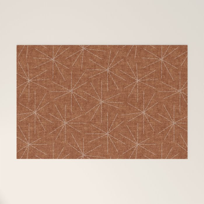 starburst woven - ginger Welcome Mat Gallery Image 1
