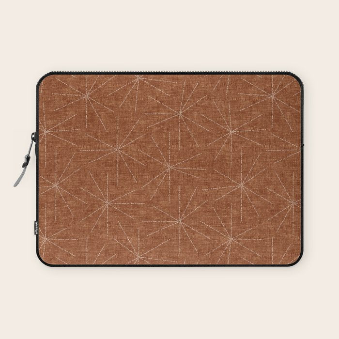 starburst woven - ginger Laptop Sleeve Gallery Image 1