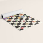 Have A Nice Day. Y2k Stickers, Black & White Checker Yoga Mat Gallery Image 2