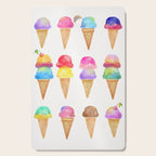 Summer Ice Cream Cones Cutting Board Gallery Image 1