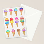 Summer Ice Cream Cones Stationery Card Gallery Image 2
