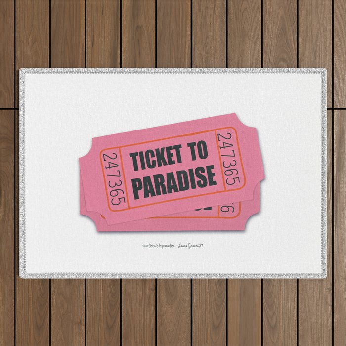Two Tickets To Paradise Outdoor Rug Gallery Image 1