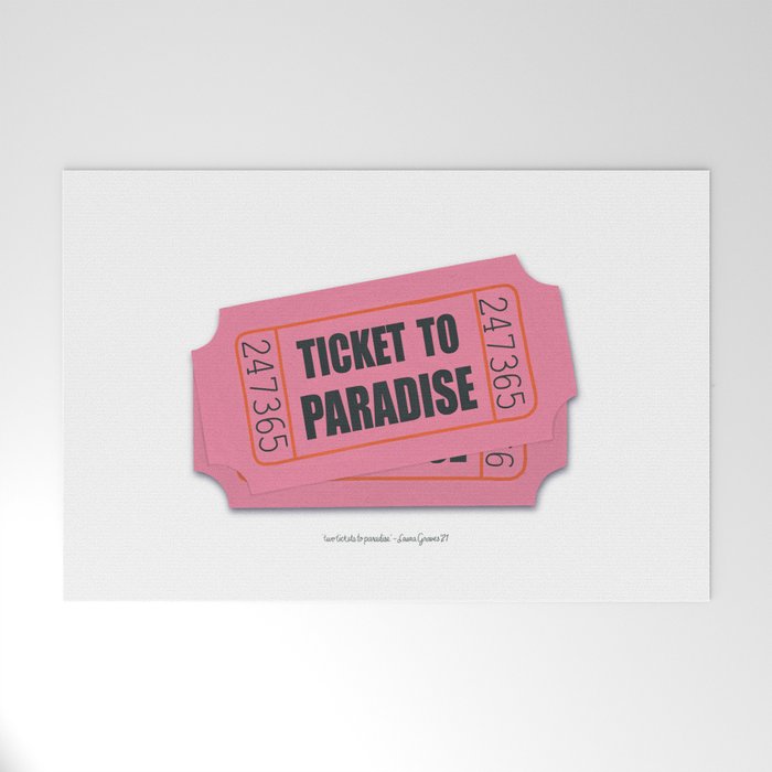 Two Tickets To Paradise Welcome Mat Gallery Image 1