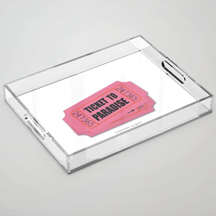 Two Tickets To Paradise Acrylic Tray Gallery Image 1