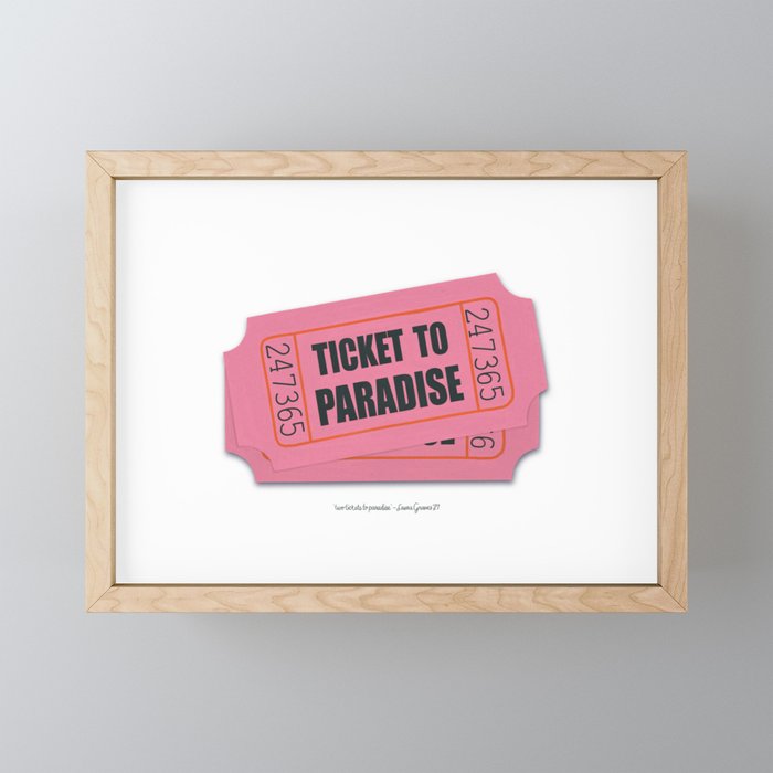 Two Tickets To Paradise Mini Art Print Gallery Image 1