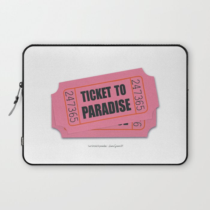 Two Tickets To Paradise Laptop Sleeve Gallery Image 1