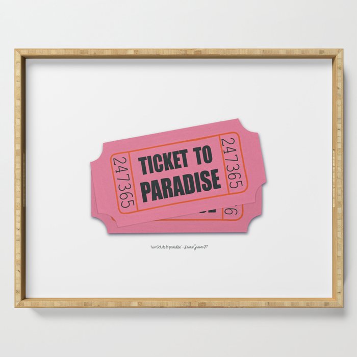 Two Tickets To Paradise Serving Tray Gallery Image 1