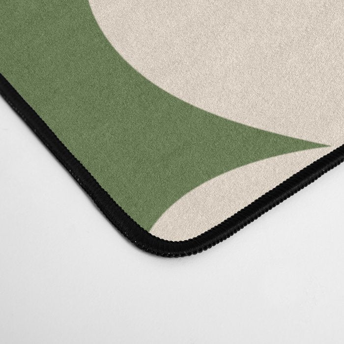 Abstract Flower Shape - Green and Blue Desk Mat Gallery Image 4