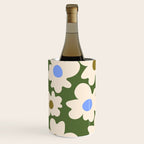 Abstract Flower Shape - Green and Blue Wine Chiller Gallery Image 2