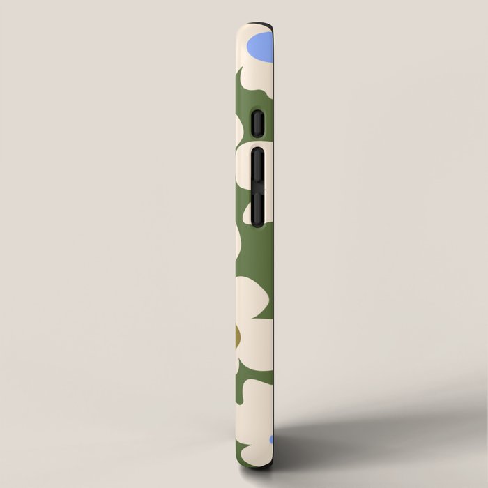 Abstract Flower Shape - Green and Blue iPhone Case Gallery Image 2