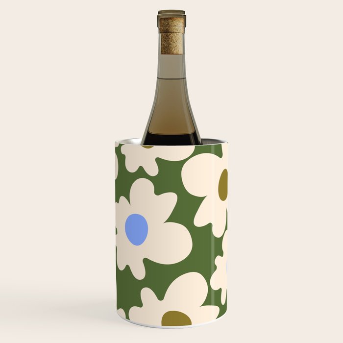 Abstract Flower Shape - Green and Blue Wine Chiller Gallery Image 3