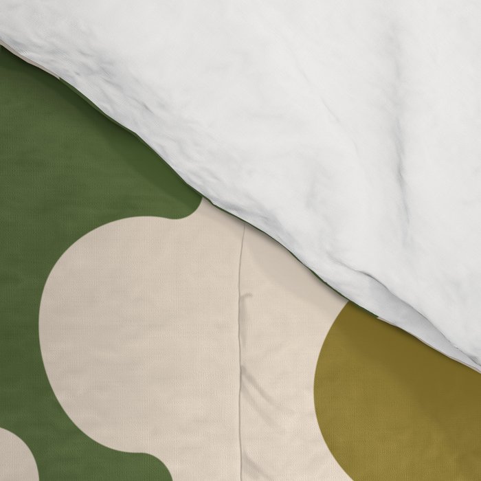 Abstract Flower Shape - Green and Blue Comforter Gallery Image 4