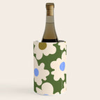 Abstract Flower Shape - Green and Blue Wine Chiller Gallery Image 1