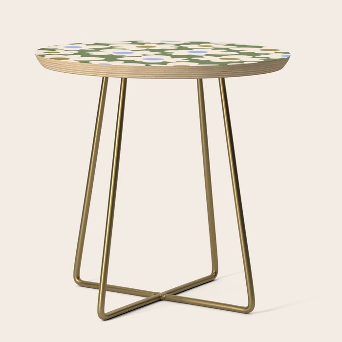 Abstract Flower Shape - Green and Blue Side Table Gallery Image 1
