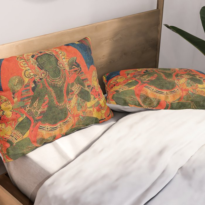 Hindu Krishna Tapestry Pillow Sham Gallery Image 2