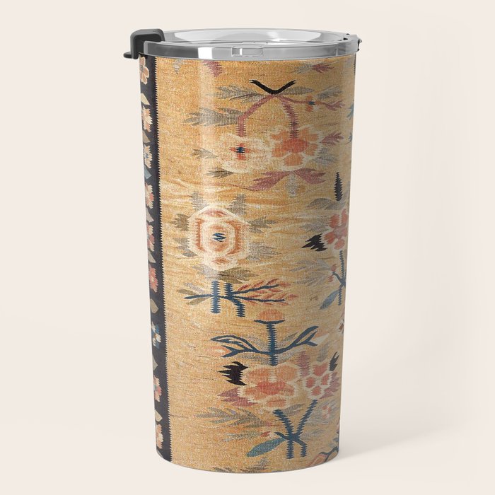 Bessarabian Floral European Kilim Print Travel Mug Gallery Image 3