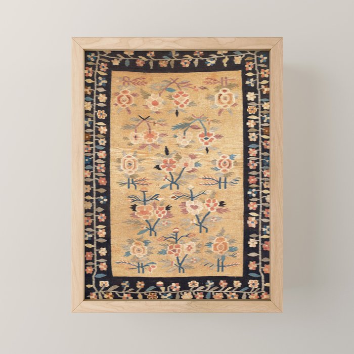 Bessarabian Floral European Kilim Print Mini Art Print Gallery Image 1