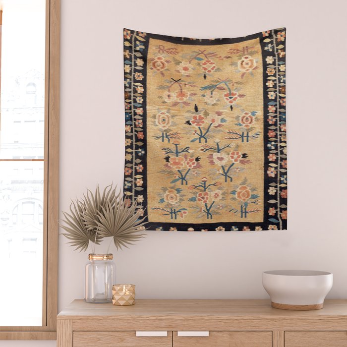 Bessarabian Floral European Kilim Print Wall Tapestry Gallery Image 2